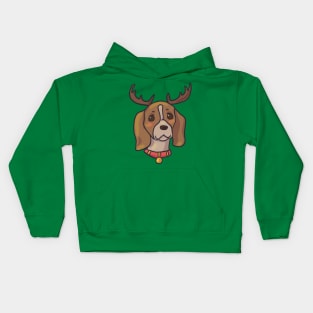 Christmas beagle Kids Hoodie